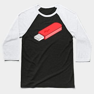 Red Usb Baseball T-Shirt